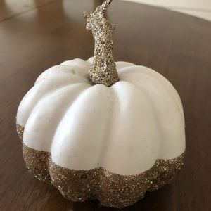 White and gold mini pumpkin